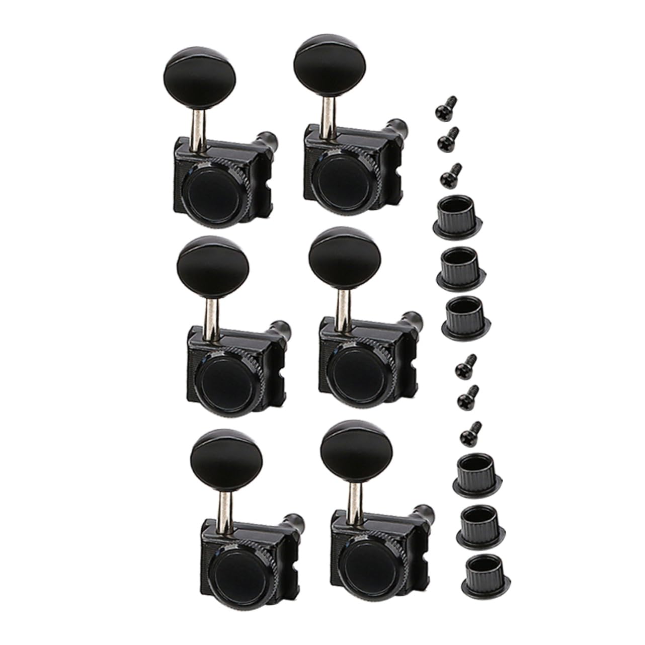 NULYLU 6 Pack Acoustic Guitar Tuning Pegs Locking Tuners for Electric Guitars Pitch Knobs Tuning System Head