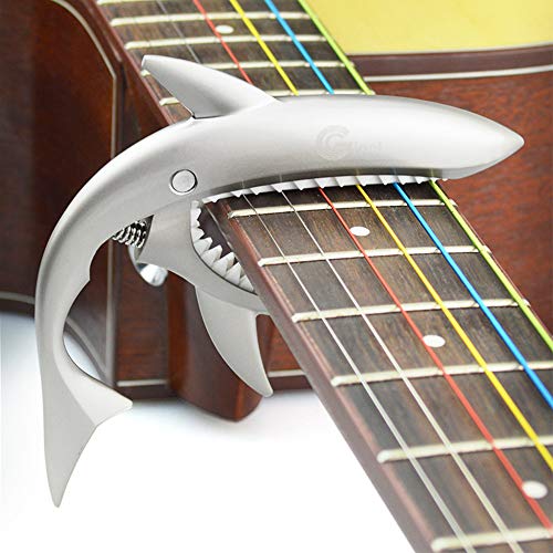 MINGZE Capo de Guitare, Shark Alliage de zinc Capodastre de Capo Universel Pour Folk Guitare, Guitare Electrique et… - Les Beatles, Paul McCartney, John Lennon, RIngo Starr, George Harrison MINGZE Capo de Guitare, Shark Alliage de zinc Capodastre de Capo Universel Pour Folk Guitare, Guitare Electrique et… – Image 4