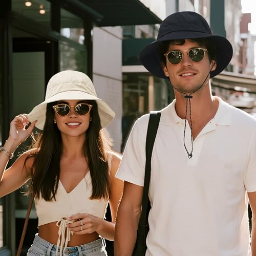 Image of PFFY Waterproof Bucket Hat Rain Quick Dry Hats for Men Women Packable Sun Hat for Fishing Hiking Outdoors