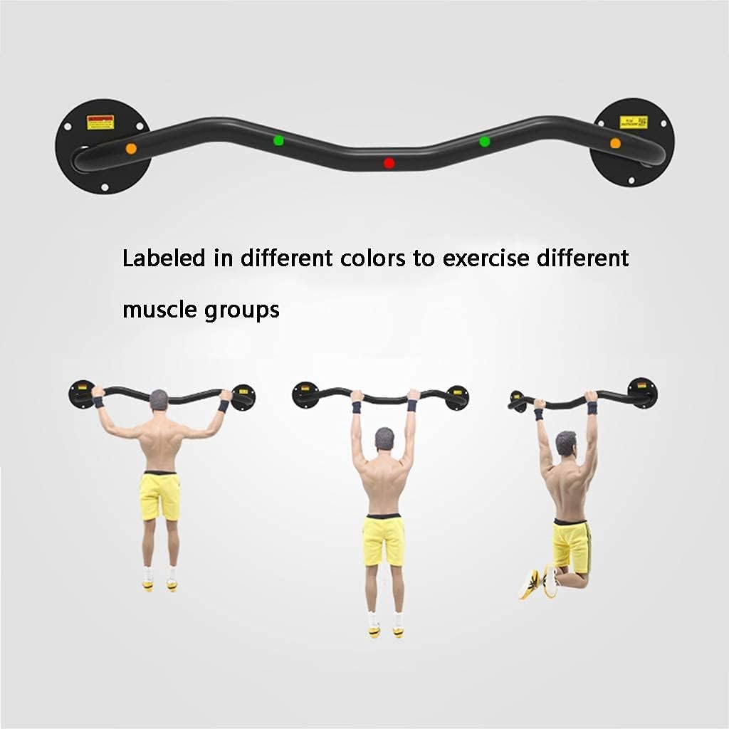 Pull Up Bar Gym Workout Strength Training Equipment Wall-Mounted Horizontal Bar Steel Fitness, Home Gym Strength Training Sports Equipment, Safe Load 200kg