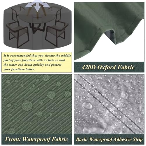 Housse de protection pour meubles d'extérieur en textile imperméable haute durabilité