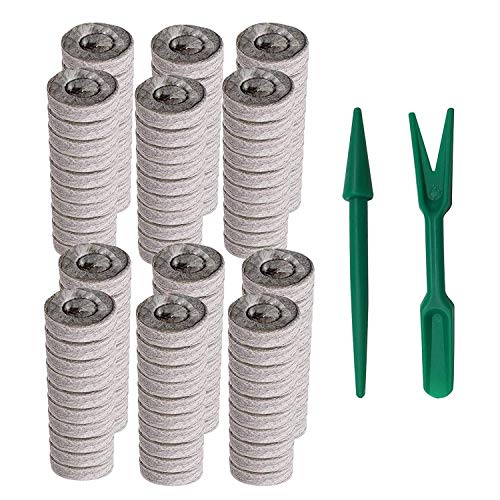 Harewtwy 120 Piezas 30Mm Turba Pellet Suelo Planta Arrancadores Tapones Bloque de Suelo de PláNtula, Fertilizante de Semillas Bloque de Nutrientes para Flores