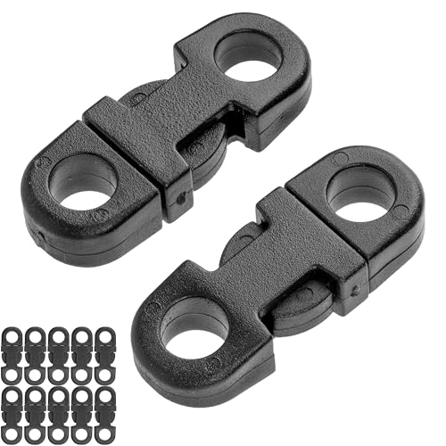 Mini Klickverschluss, 12 Stück, für bis Ø 5 mm Kordeln, in...