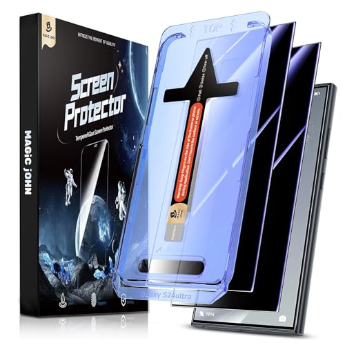 MAGIC JOHN 2 Stück für Samsung Galaxy S24 Ultra für Sichtschutzfolie (6 8 Zoll) 28-Grad-schutzwinkel-Einfaches Auto-Dust-Eliminierung 9H Bläschenfrei Einfache Installation
