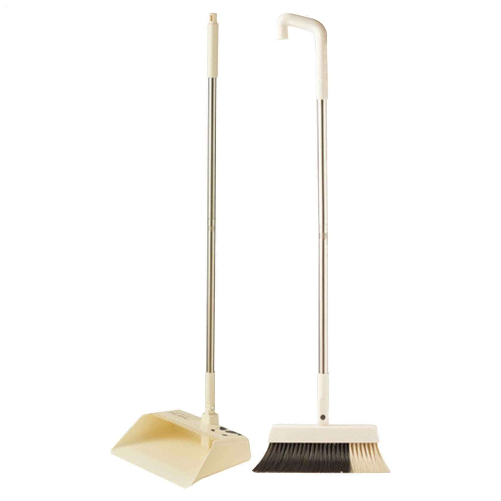 Set di scopa e paletta, con setole morbide, scopa compatta con paletta per cucina, corridoio e ufficio, materiale ABS resistente