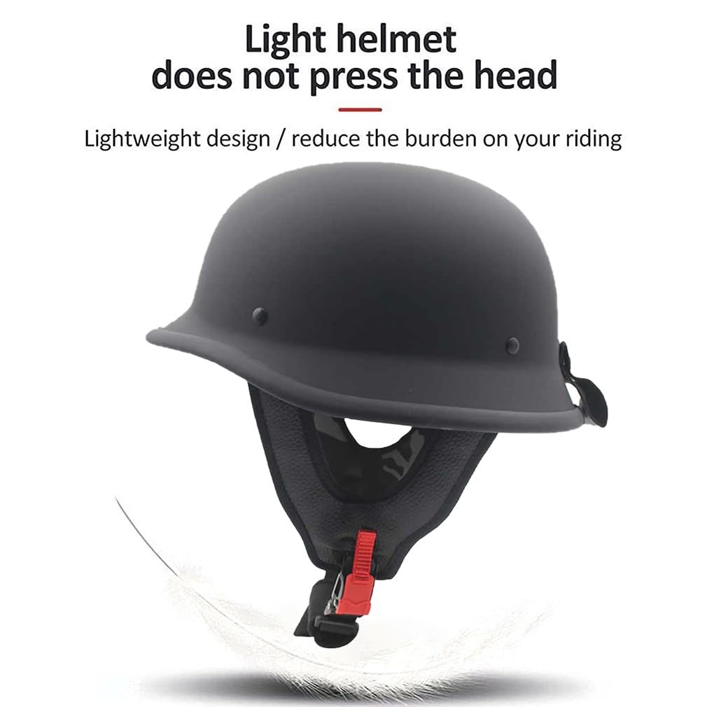 Retro Halbschalen Motorradhelm - ECE/DOT Zertifiziert Für Cruiser & Roller