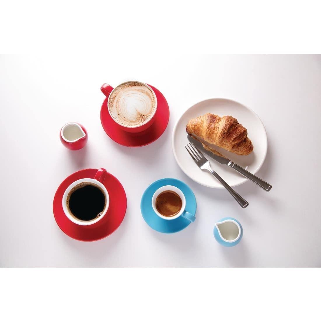 Olympia gk070 café taza de café, 100 ml, 3,5 ml, rojo (Pack de 12)