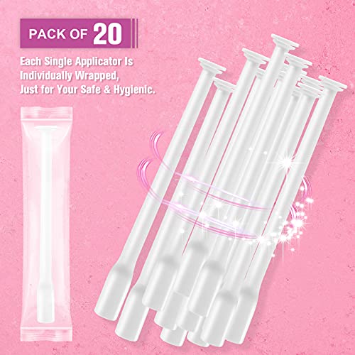 20 packs disposable vaginial applicators individually wrapped hygienic fit to size 00 cap-sules and many shapes of suppositories tablets feminine care applicators from
