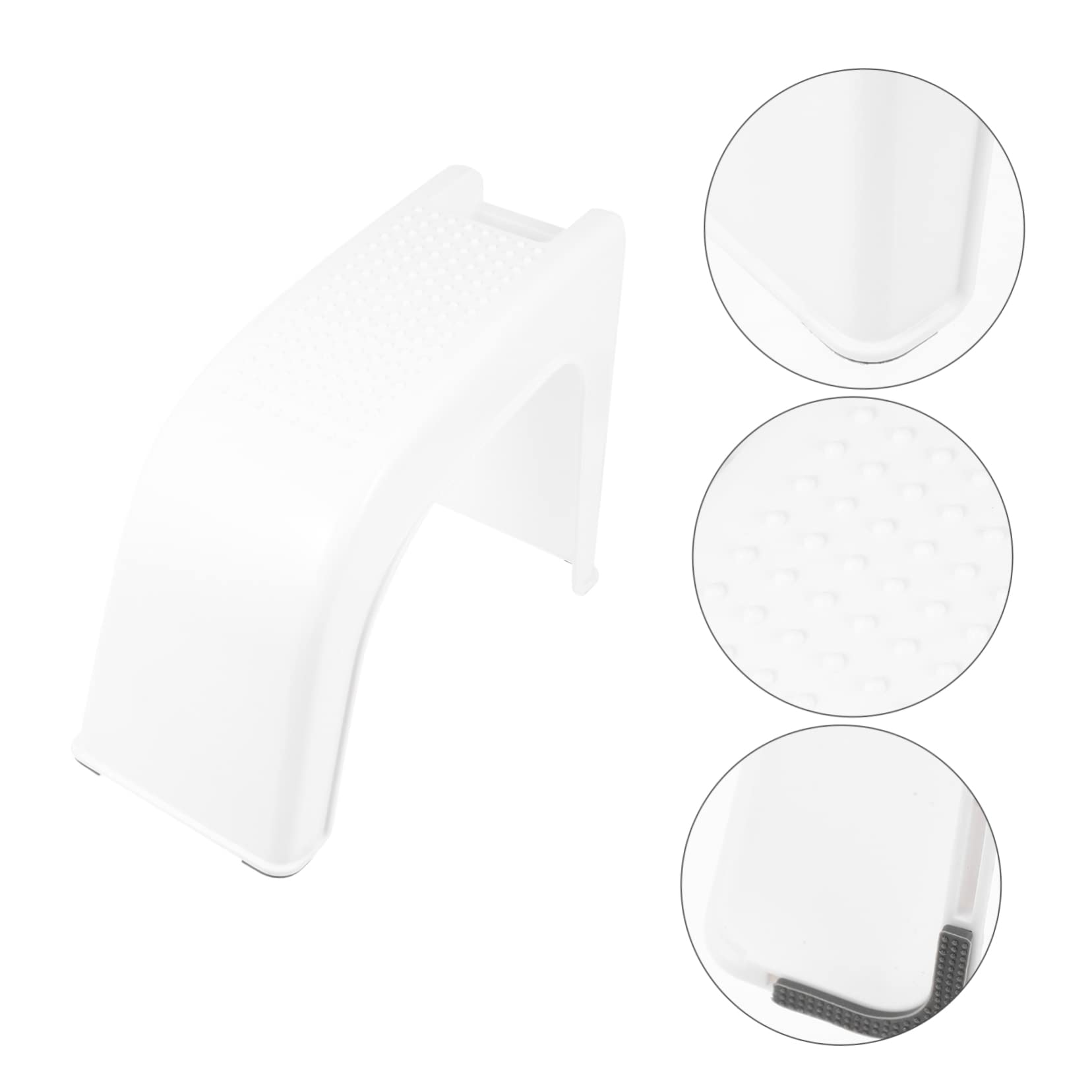 Sgabello Poggiapiedi per Pedicure in Abs Beige per Saloni | Uso in Pedicure e Foot Care Salon, Vano Porta Utensili, Formato Pratico per Casa e Bagno