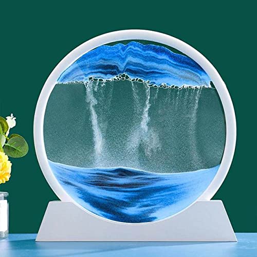 Art de sable mobile 3D bleu 7 pouces apaisez votre stress avec cette déco de salon