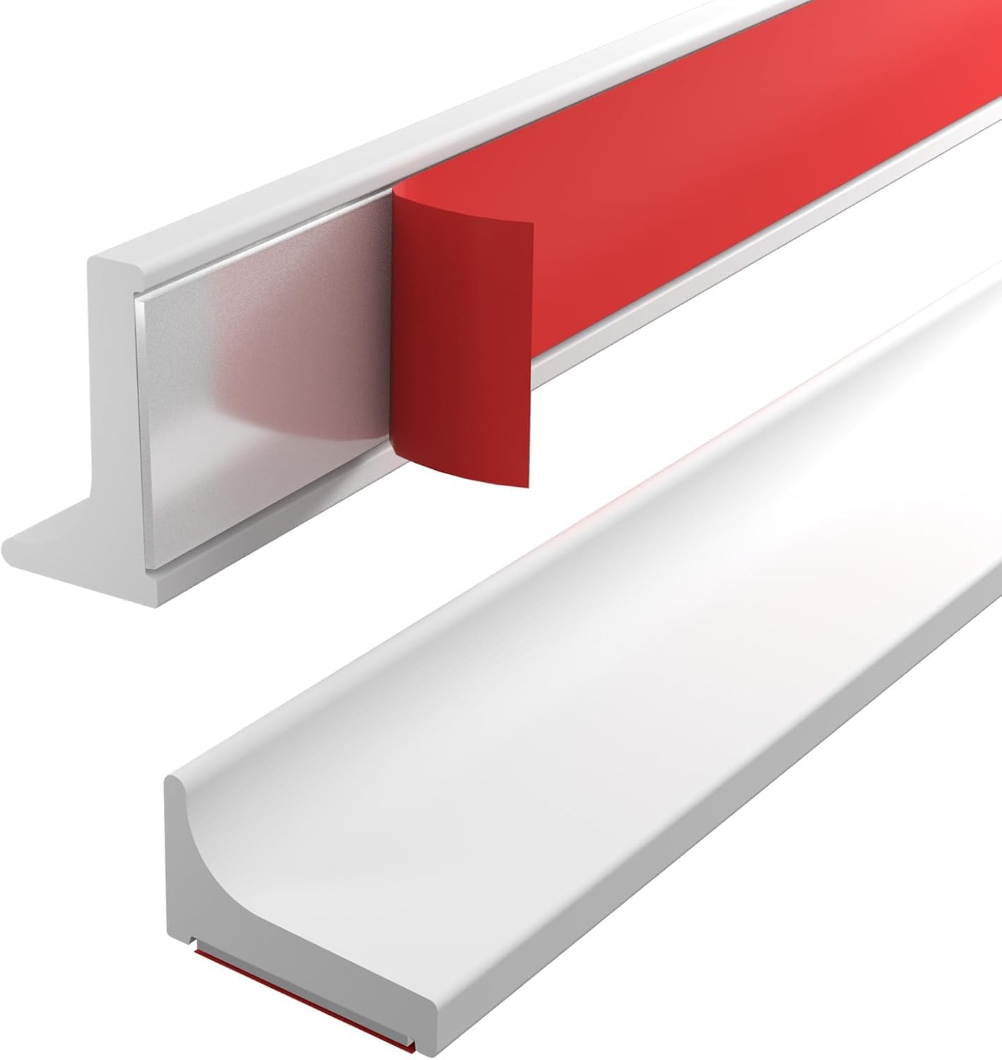 Shower Threshold Water Dam,Self Adhesive Silicone Waterproof Barrier Bathroom and Kitchen Shower Water Stopper Guard for Dry and Wet Separation Caulk Seal Strip Edge Trim.(White,1Meter)-image-45