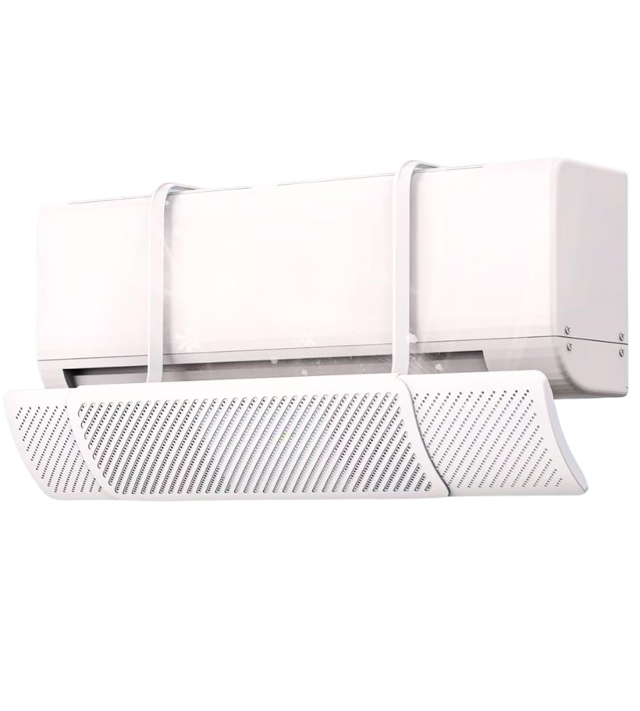 Deflettore Condizionatore Universale, Regolabile 52-97 cm, Angolo Regolabile, Anti Diretto Blowing, Deflettore aria Fredda Condizionata per Casa Ufficio