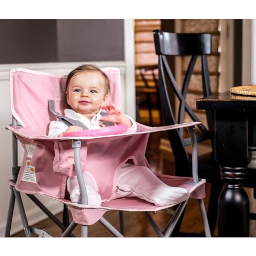 Image of ciao! baby Portable High Chair, for Travel and Camping, Blush
