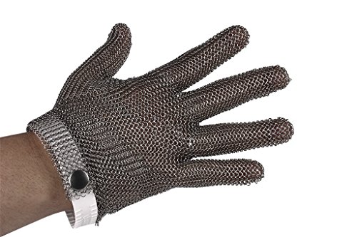 Guante Anticorte de Malla de Acero | Protección para Carnicero Seguridad en el Trabajo Inoxidable Talla