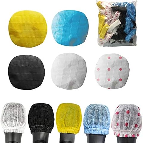 200Pcs Disposable Microphone Cover Non-Woven Windscreen Mic Cover Protective Cap for KTV Recording Room News Gathering(5 Colors) Cover