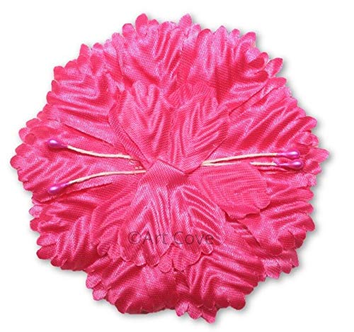 Capia Flowers Flat Carnation Capia Base for Corsages Bulk Wholesale 144 Pieces 20+ Colors Available (Fuchsia)