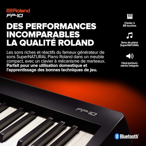 Piano numérique Roland FP-10 avec expression SuperNATURAL et clavier lourd 88 notes - 2