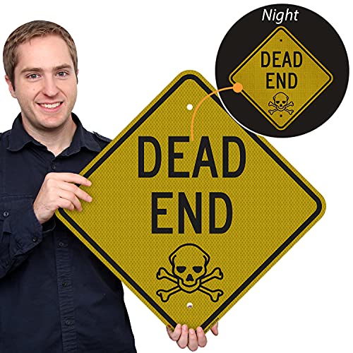 Panneau Dead End 3M haute intensité en aluminium pour sécuriser les fins de voies de nuit