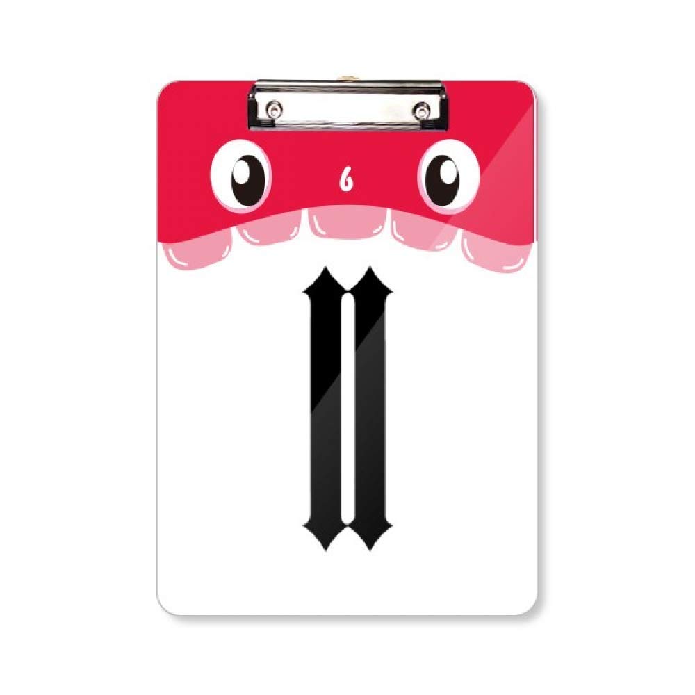 Porte-bloc A4 noir avec double clip à chiffres romains pour documents