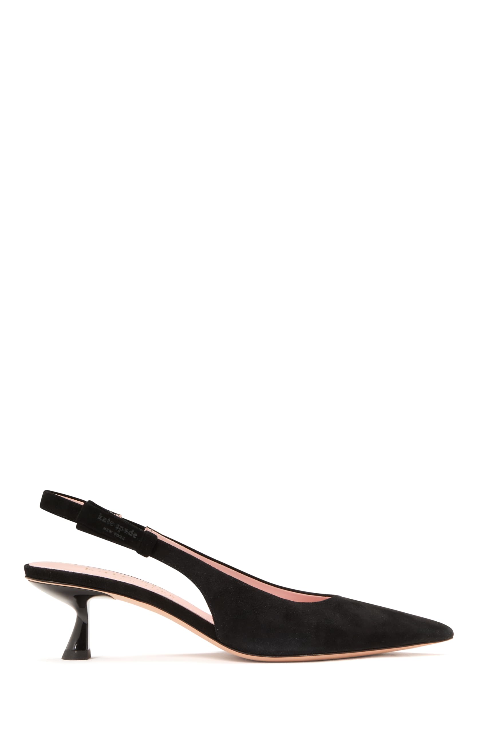 kate spade new york Women's Riley Suede Slingback Kitten Heel
