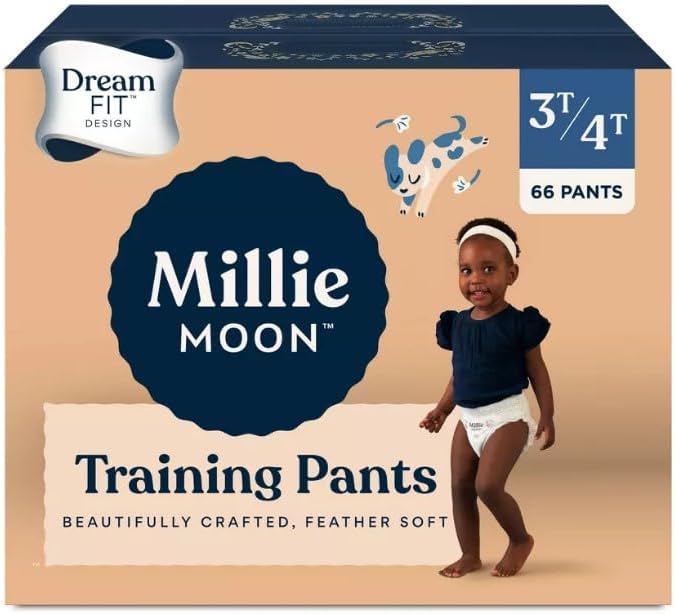 Millie Moon Training Pants, Size 3T-4T, 66 Count
