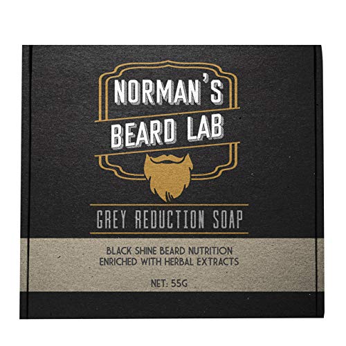 The Official Brand, Norman's Beard Lab, Grey Reduction Soap, Black Shine Beard Nutrition