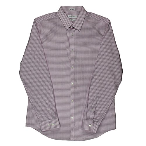 Calvin Klein Men's Long Sleeve Cool Tech Yarn Dye End on End Check Woven Shirt