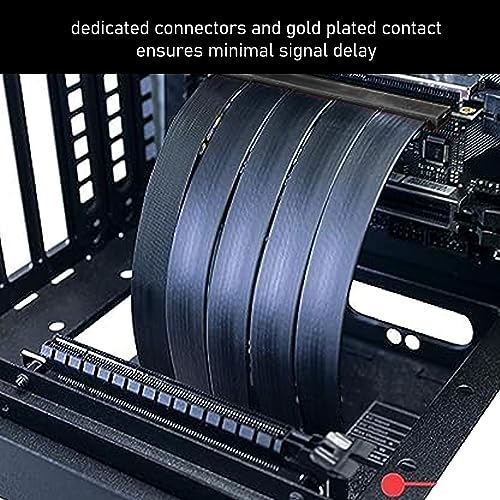 Cabo Riser PCIE4.0 X16, Cabo de Extensão de GPU de Alta Velocidade de 26 GB/S 180 ° Cabo de Extensão