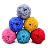 Double Knitting Yarn 25G Crochet Yarn Craft Making Knitting Yarn Balls Perfect for Arts & Crafts Ran