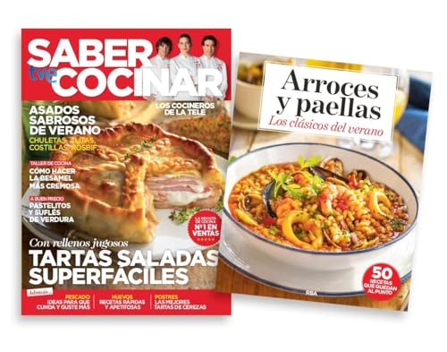 Pack Revista Saber Cocinar #124 | Revista: Tartas saladas superfáciles + Libro: Arroces y paellas