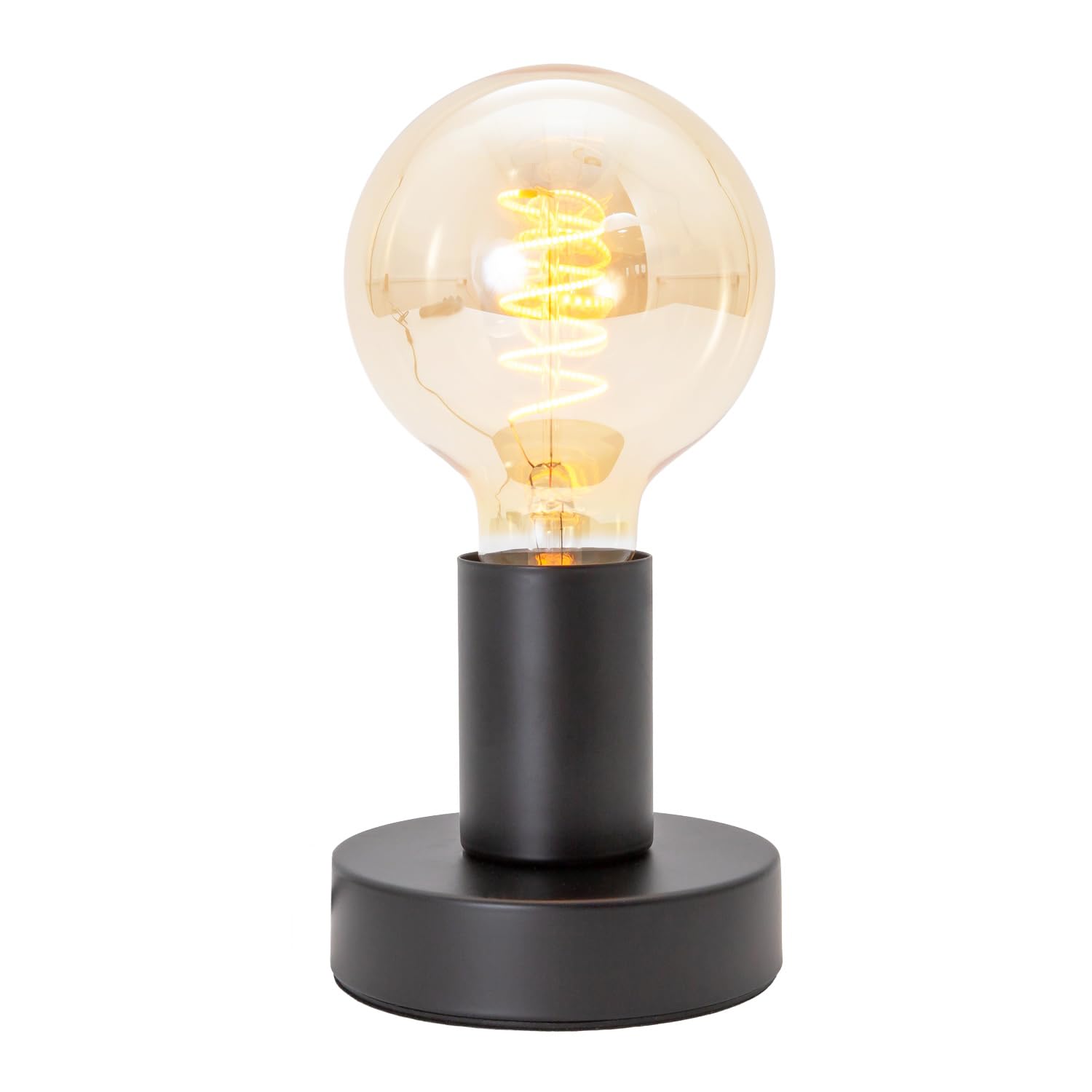 Rackhams Black Matte Bulb Holder Table Lamp To Showcase Vintage Filament Bulbs