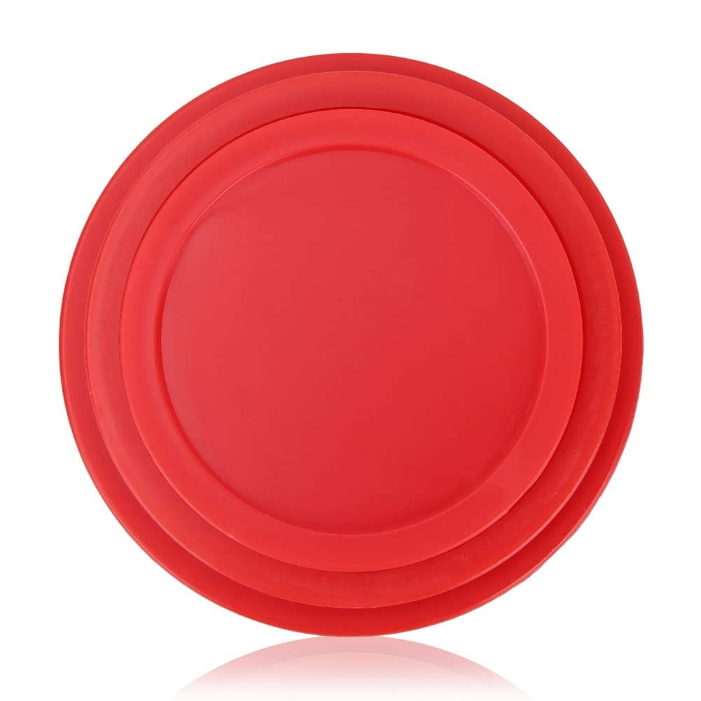 Krążki do cymbergaja, 4-pak Home Air Hockey Red krążki zamienne do stołów do gry Akcesoria do sprzętu(82mm)