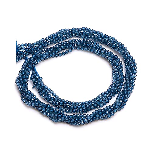 Topaze bleue de Londres 2mm perles facettées naturelles pour créer un cadeau unique