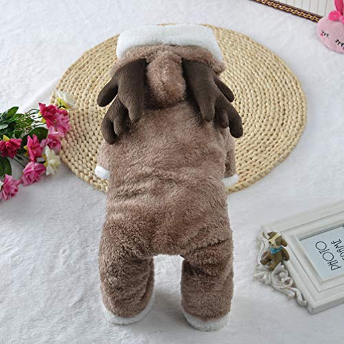 ULTECHNOVO Natal CÃ£o Roupas LÃ£ Eik Traje Com Capuz Animal de EstimaÃ§Ã£o Casaco de Malha Com Capuz