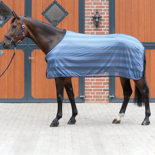 Couverture D'été Busse Flexi Fly II Pour Cheval - Navy - Léger Avec Encolure