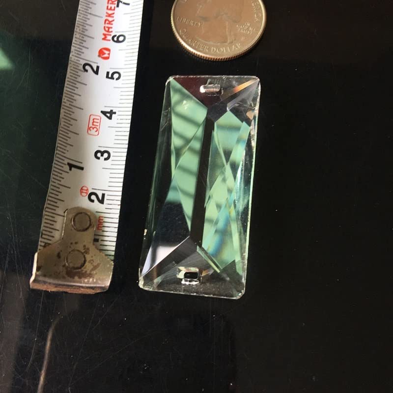 Lámpara prisma rectangular pieza cristales YUZGUHEY de repuesto para iluminación de 2'' 4