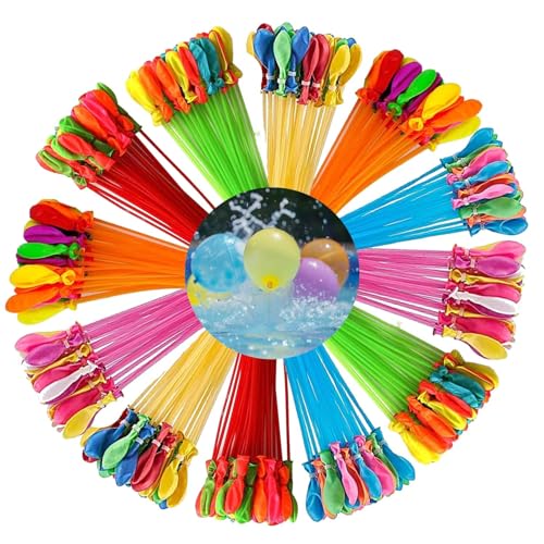 Image of Go Hooked Rapid-Fill Holi Water Balloons Set of 12 | Self-Sealing Multi-Color Magic Water Balloons for Kids & Adults | Quick Fill Party Splash Balloons for Festivals & Outdoor Fun (444pcs,Multicolour)