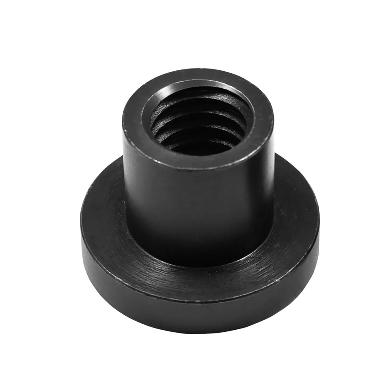 1 Stück schwarze runde Flanschwellenkupplung 45# Stahl T-förmige Muttern T12 14 16 18 20 22 24 25 28 30 32 36 38 40 (Color : T38x6, Size : T)