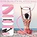 Arrowbash Set of 6 Style Pilates Home Equipment Set Pilates Essential Kit Workout Accessories 14 Magic Circle Mini Exercise Ball Yoga Strap Silicone Tension Strip Tension Band Sliding Plate(Pink)