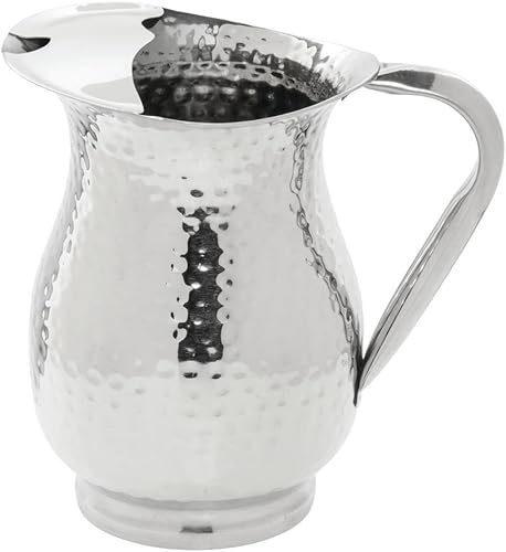 HUBERT Jarra de agua de acero inoxidable con protector de hielo, 48 onzas