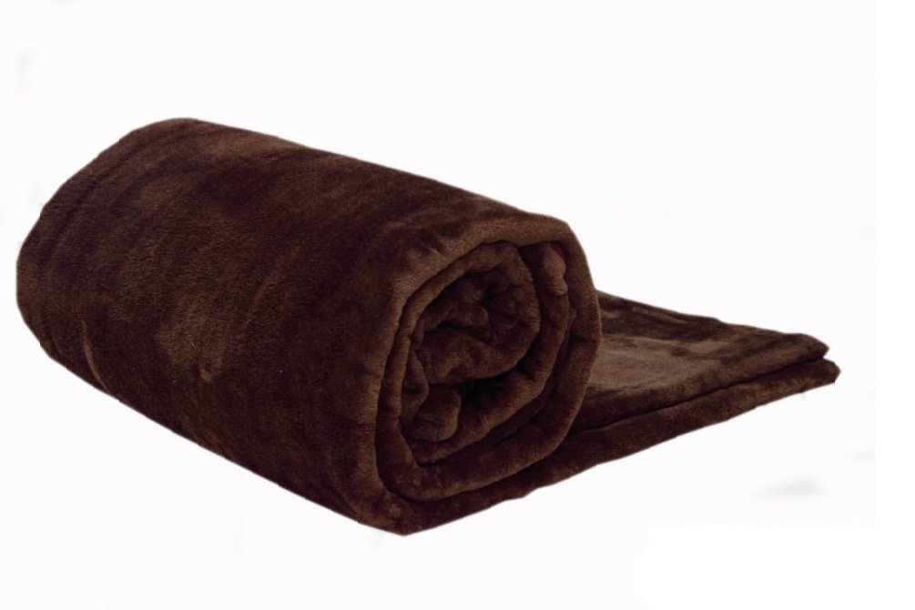 Papa Jones Ltd Soft Warm Faux Fur Throw Sofa Bed Blanket, Fluffy Reversible Blankets, Pure Polyester Lightweight And Breathable Microfiber For Bed Couch Sofa (Medium (127cm x 152cm), Choco)