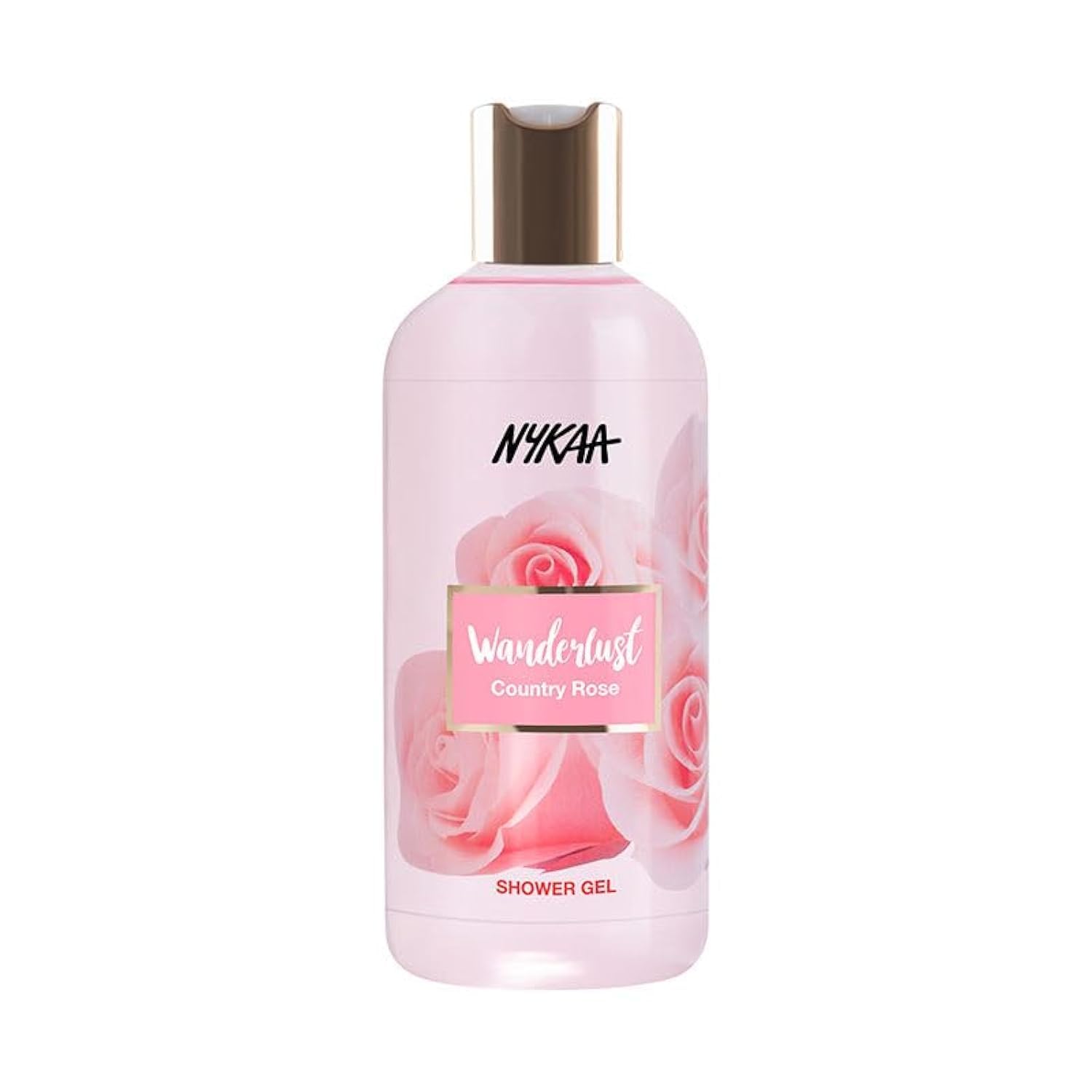 Nykaa Wanderlust Bath and BodyShower Gel for Perfect Lather removes Dirt Hydrating, Soft & Supple Skin - Sulphate & Cruelty Free 300ml (Country Rose)