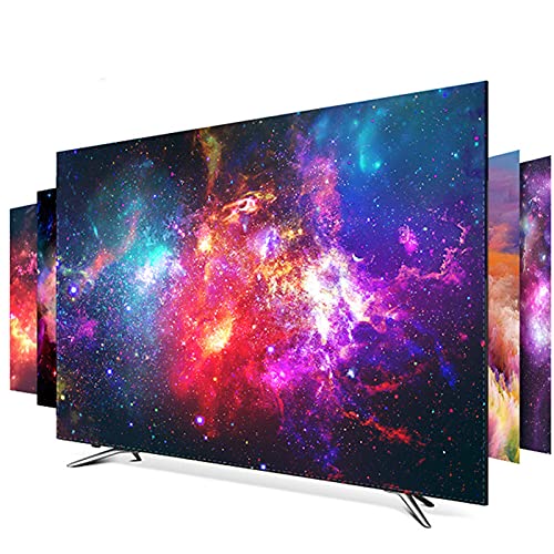 Custodia Copri TV Personalizzato 19"-80" 22 Pollici da 75 Pollici Cover Decorativo per Cappa per Schermo TV PC Nebulosa Universo Impermeabile Viola Blu Verde Copertura per TV