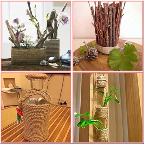 Cuerda de yute natural resistente de 100 metros para trabajos de manualidades 4
