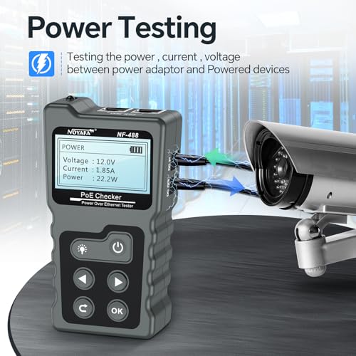 image for NOYAFA NF-488 POE Cable Tester for Power Over Ethernet, Network Cable 