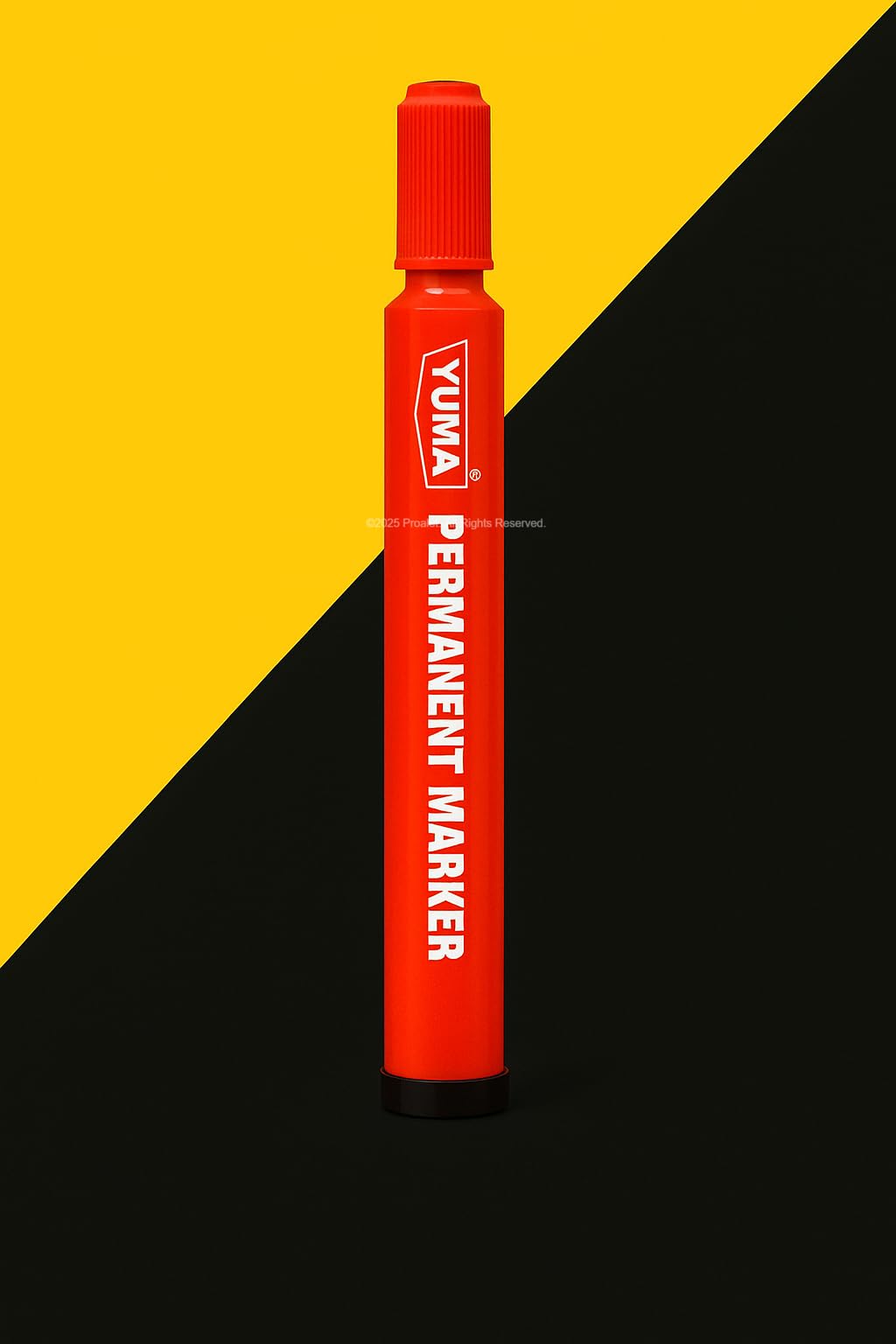 Proalet Yuma Koli Kalemi, Alkol Bazlı Mürekkep, 3 mm Yuvarlak Uçlu, Permanent Marker, Tüm Yüzeyler İçin, Suya Dayanıklı, Hızlı Kuruyan, Endüstriyel Kalem (Kırmızı, Adet, 1)