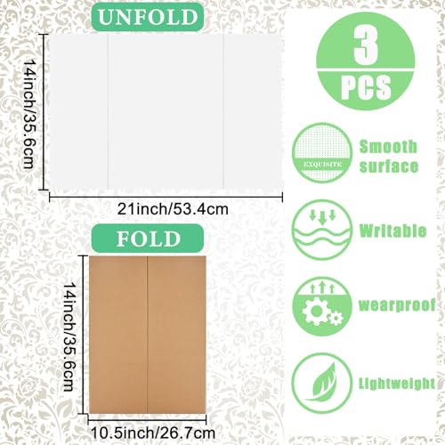 Trifold Display Boards with Colorful Self-Adhesive Sheets – 24 x 16 Inch Tri-Fold Corrugated Presentation Boards for Science Fairs, Complete Poster Board Kit - Thumbnail 5