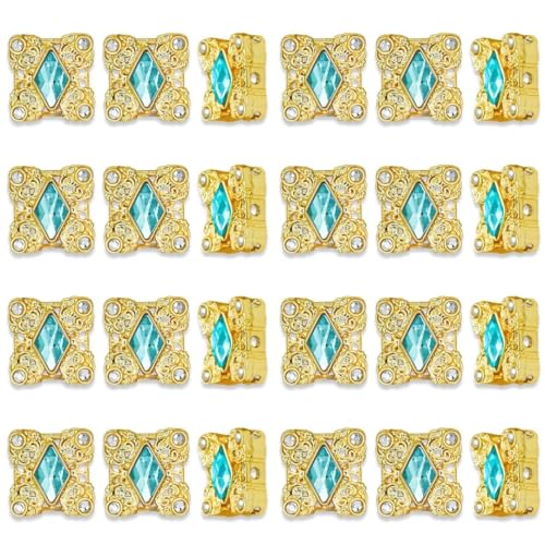 Image of Satra Tarders Meenakari Kundan Beads for DIY Jewellery Making Rakhi Making | Size : 14mm | Qty : 12pcs | Blue