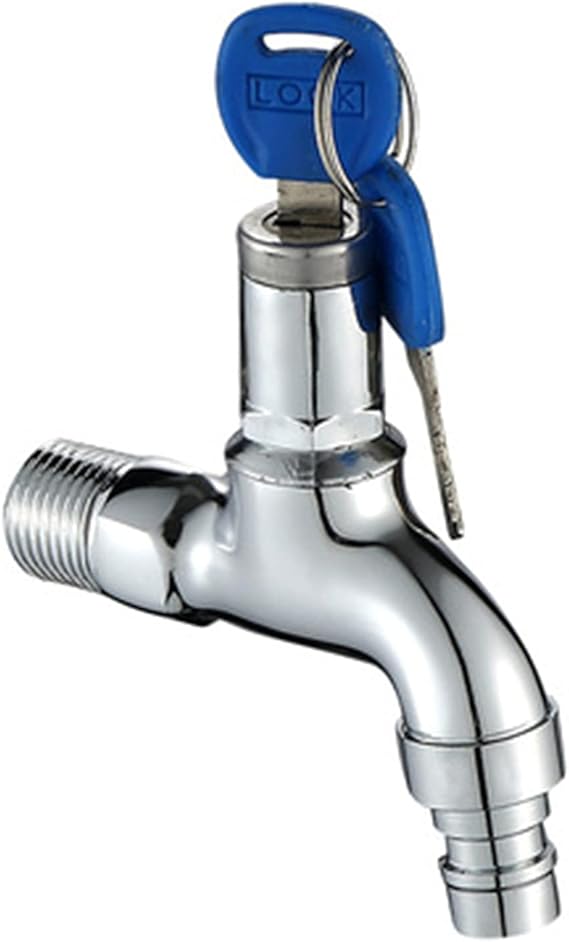 Anti-Diebstahl Wasserhahn Mit Schloss - 1/2" Außengewinde Zinklegierung