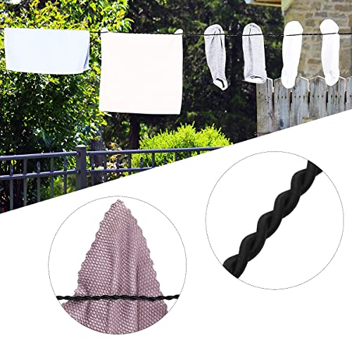 WANGCL 2 Piece Portable Retractable Clothesline with Hooks and Suction Cups Camping Accessories for Outdoor and Indoor Hotel Use (Black) - Image 4
